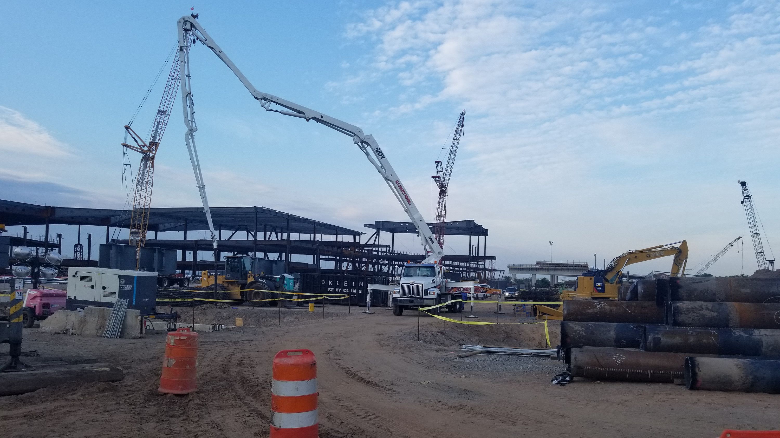 A&S boom pumps on a large commercial site